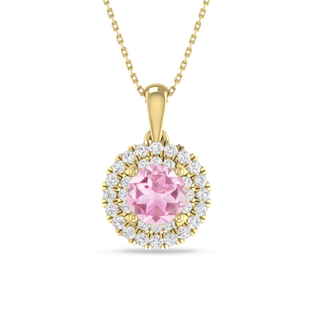 Yellow Gold - Pink Tourmaline