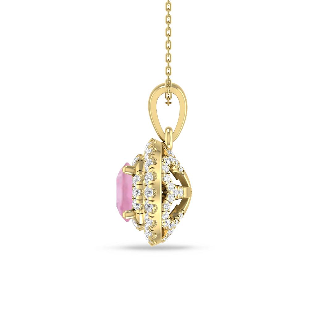 Yellow Gold - Pink Tourmaline