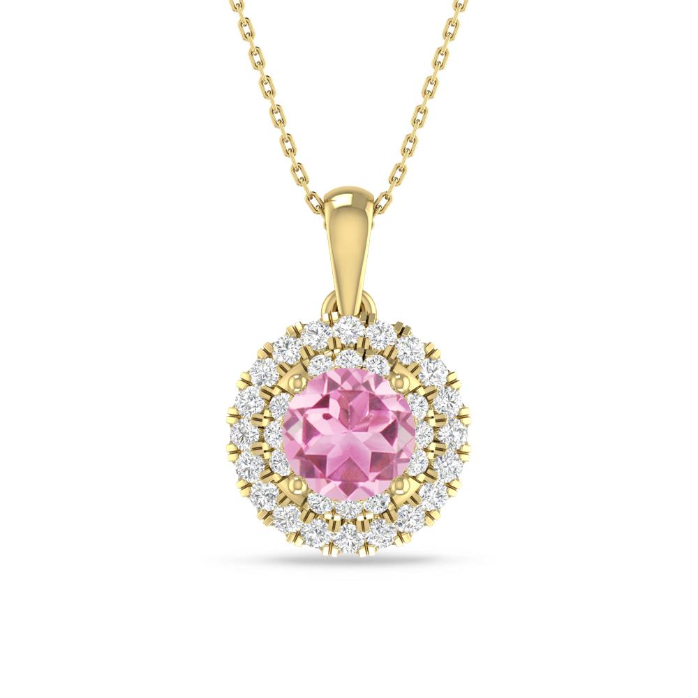 Yellow Gold - Pink Tourmaline