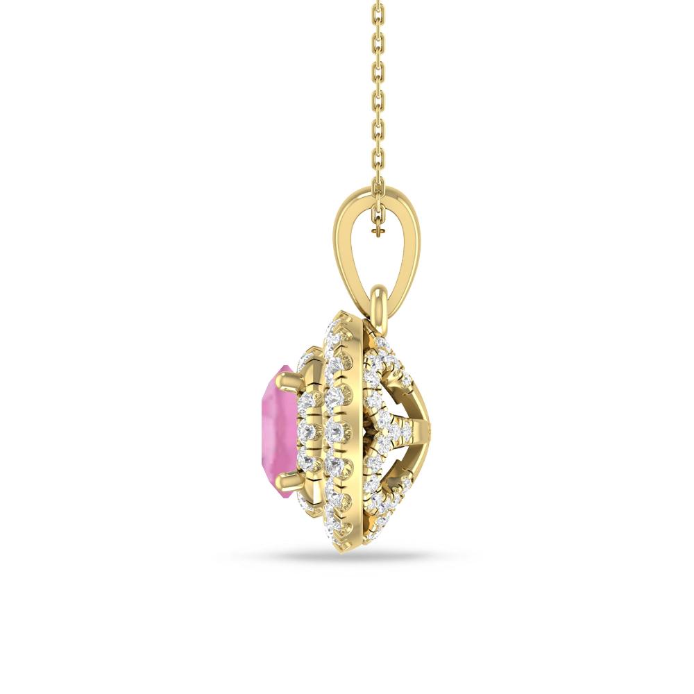 Yellow Gold - Pink Tourmaline