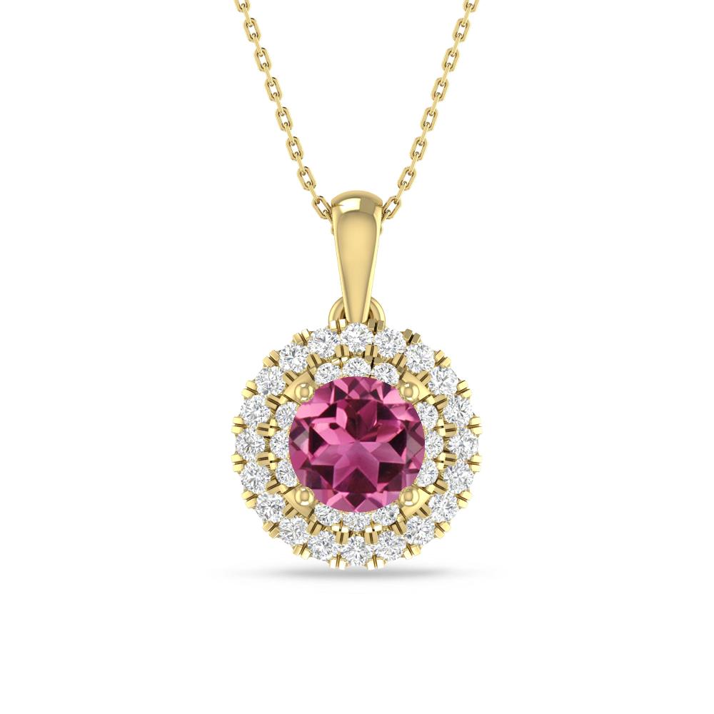 Yellow Gold - Pink Tourmaline