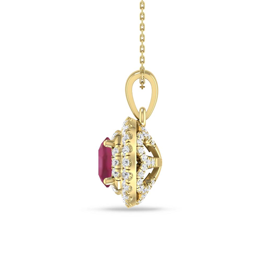 Yellow Gold - Pink Tourmaline