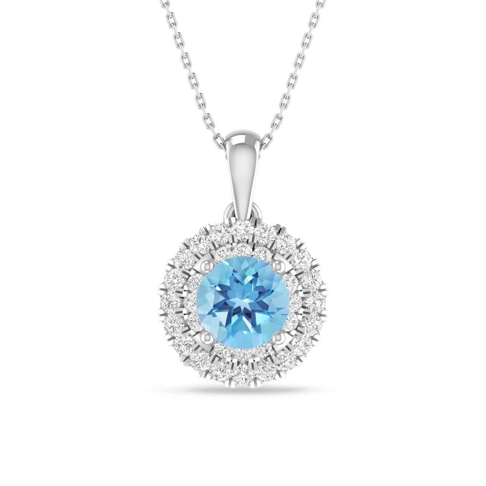 White Gold - Blue Topaz