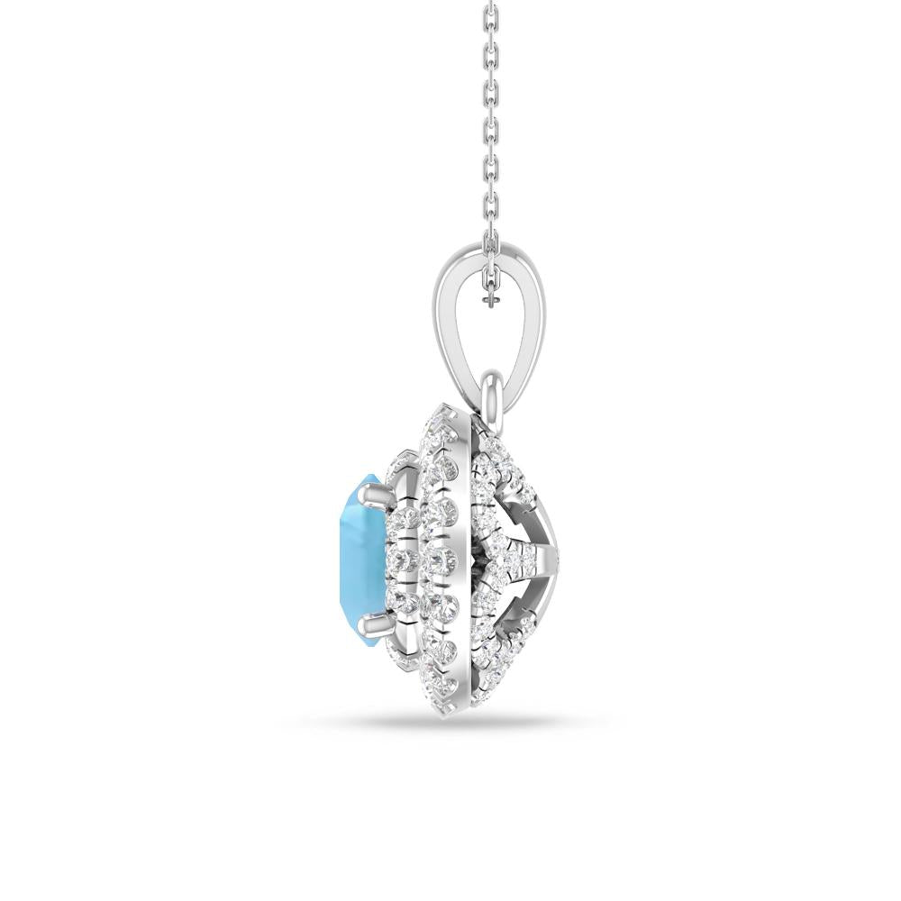 White Gold - Blue Topaz