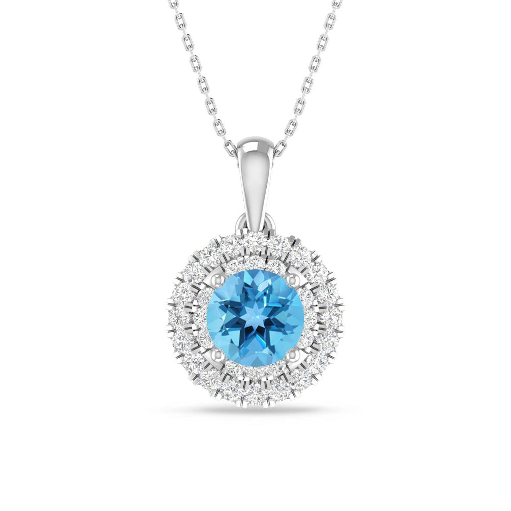 White Gold - Blue Topaz