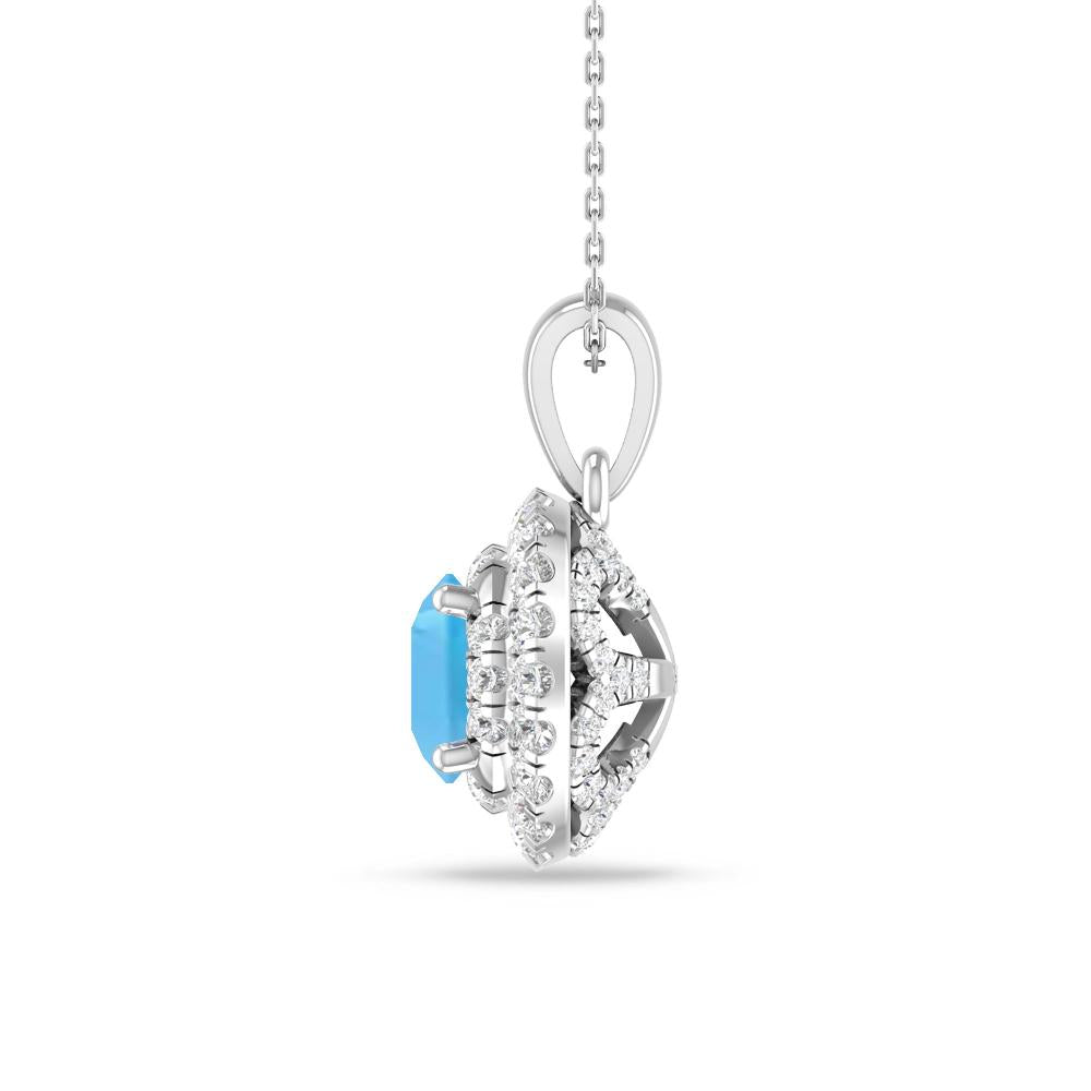 White Gold - Blue Topaz