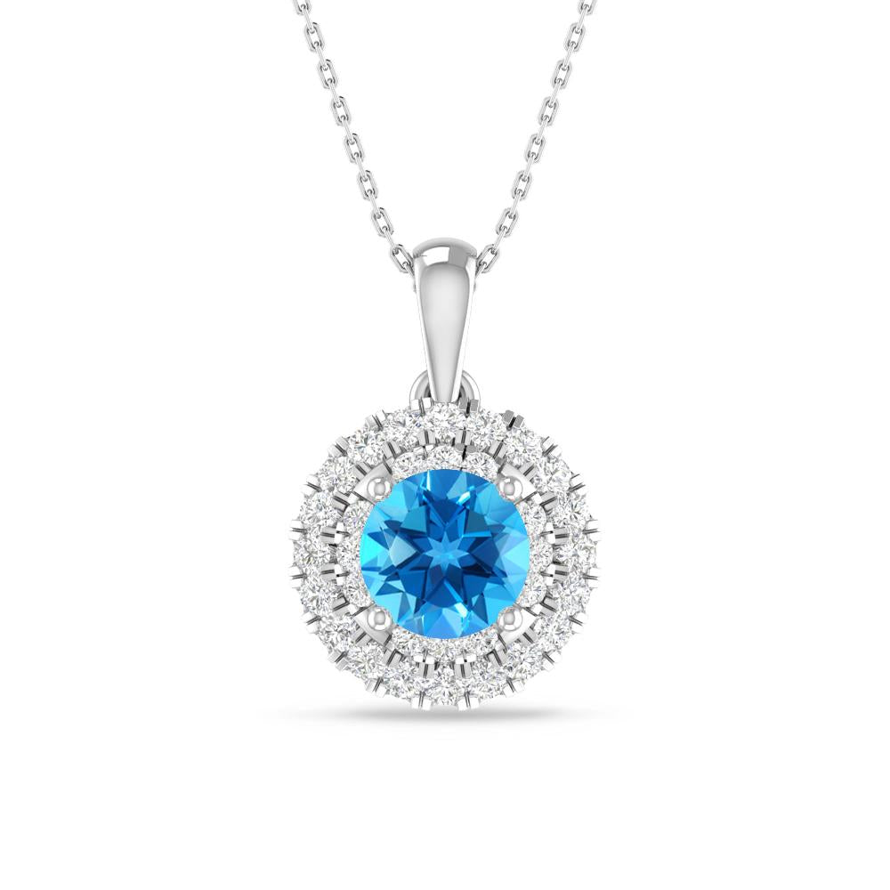 White Gold - Blue Topaz