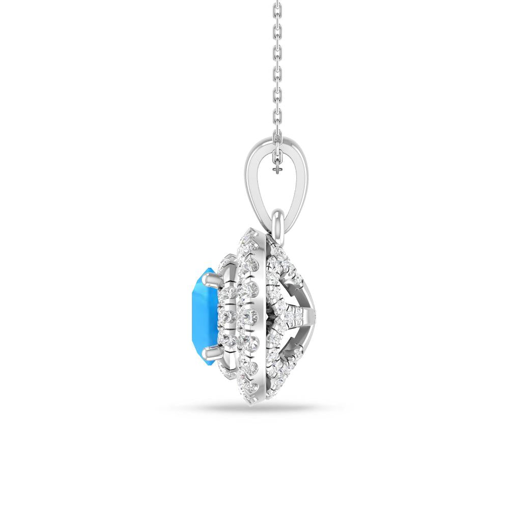 White Gold - Blue Topaz