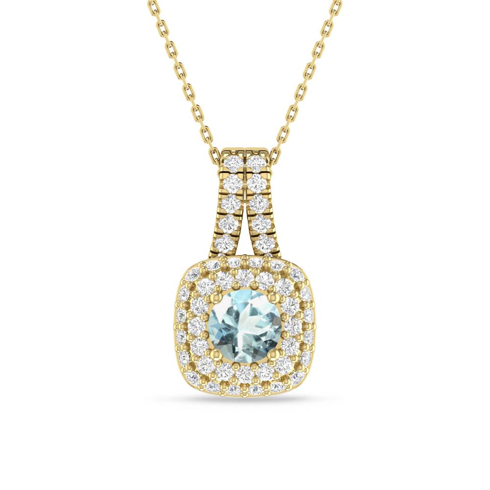 Yellow Gold - Aquamarine