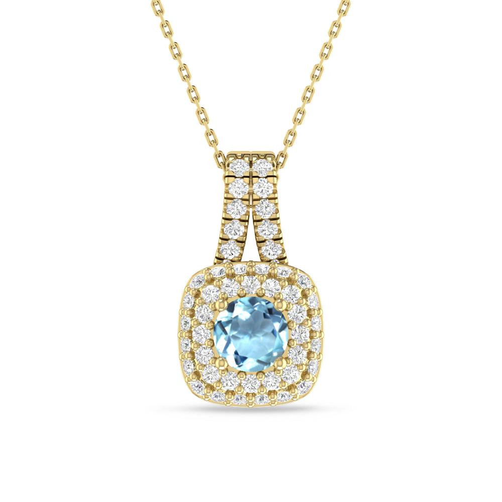 Yellow Gold - Aquamarine