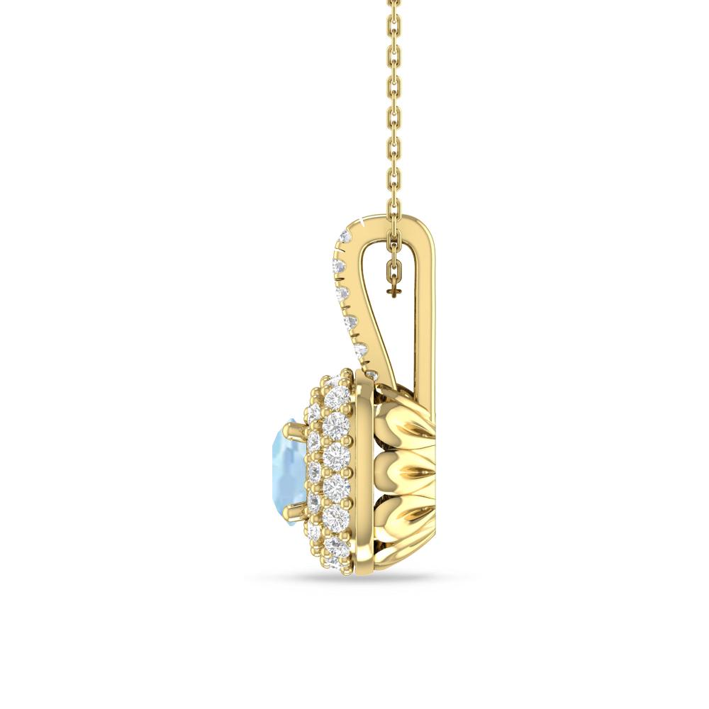Yellow Gold - Aquamarine