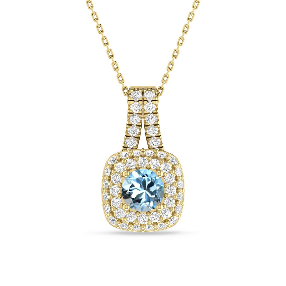 Yellow Gold - Aquamarine