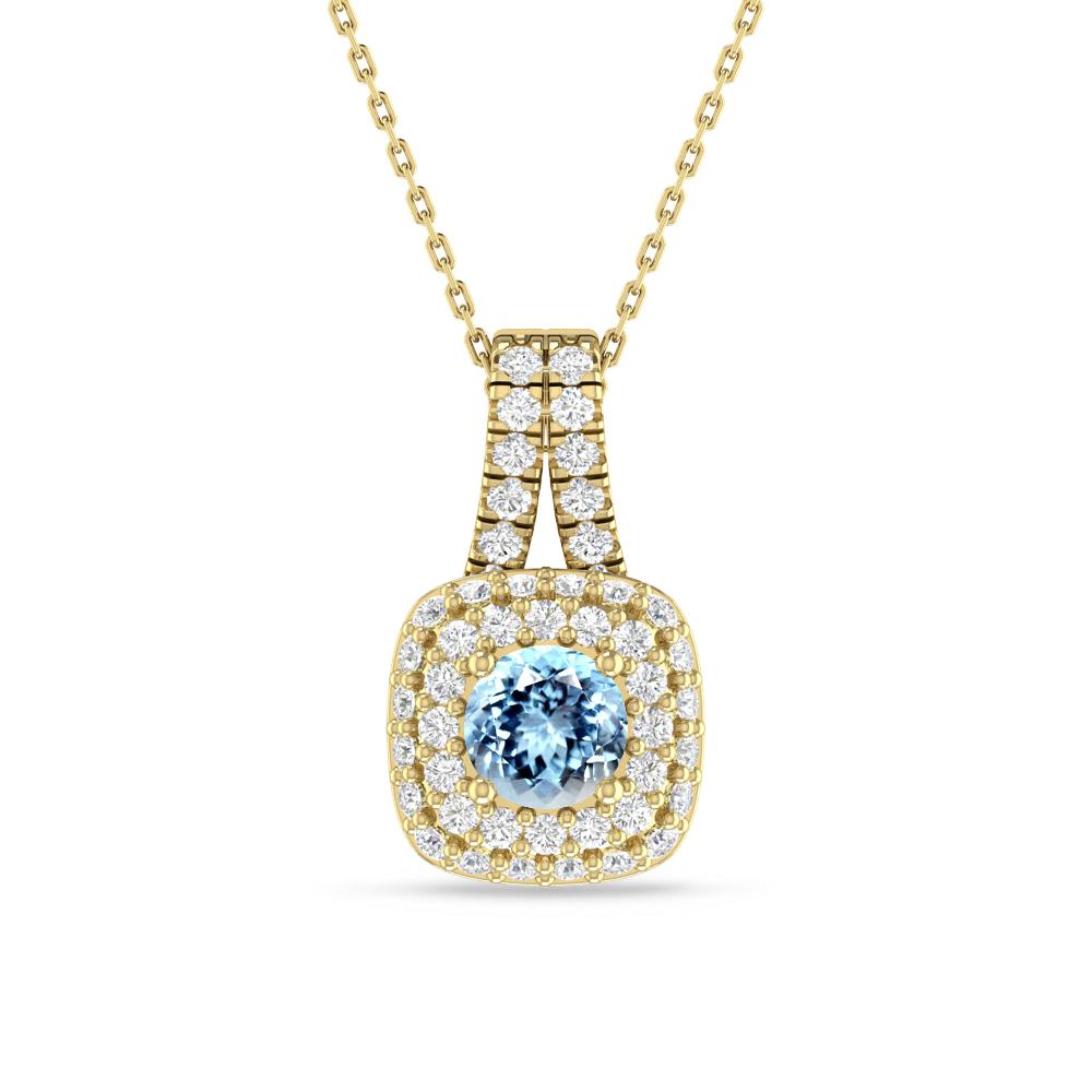 Yellow Gold - Aquamarine