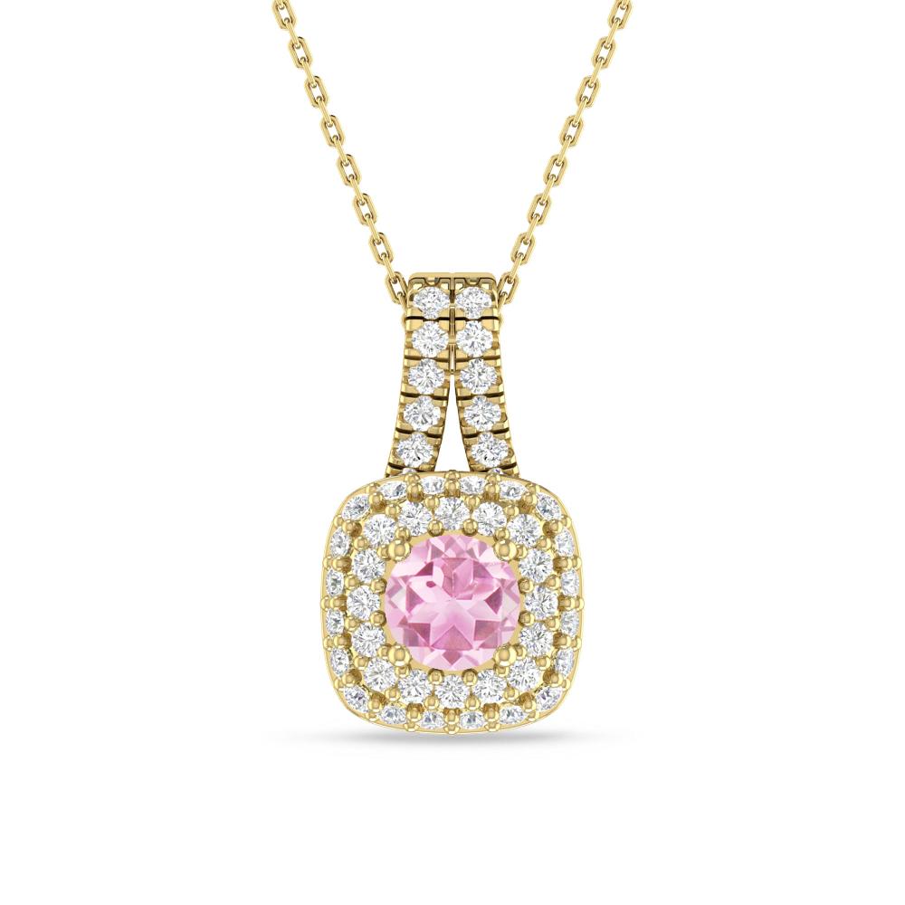 Yellow Gold - Pink Tourmaline