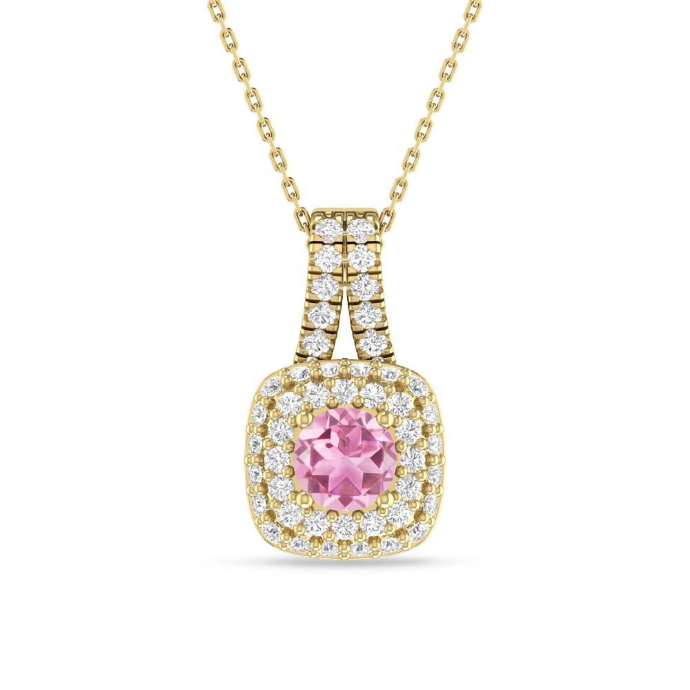 Yellow Gold - Pink Tourmaline