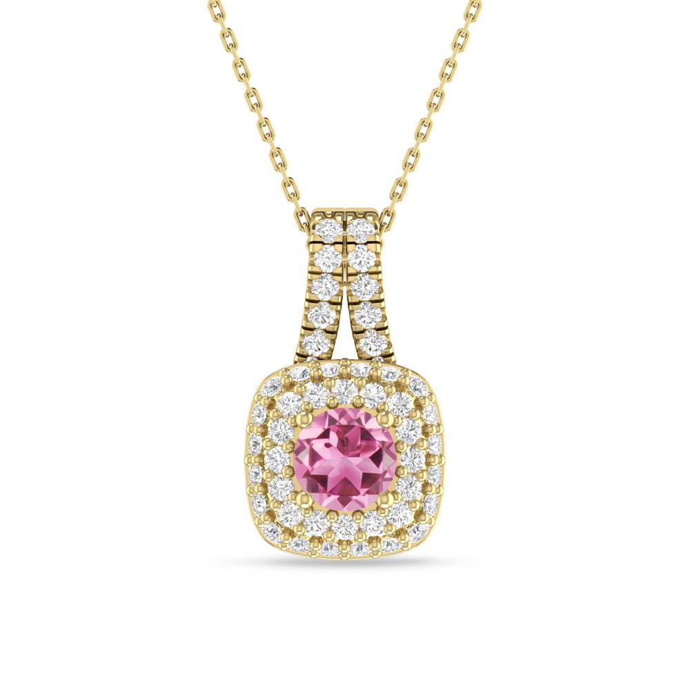 Yellow Gold - Pink Tourmaline