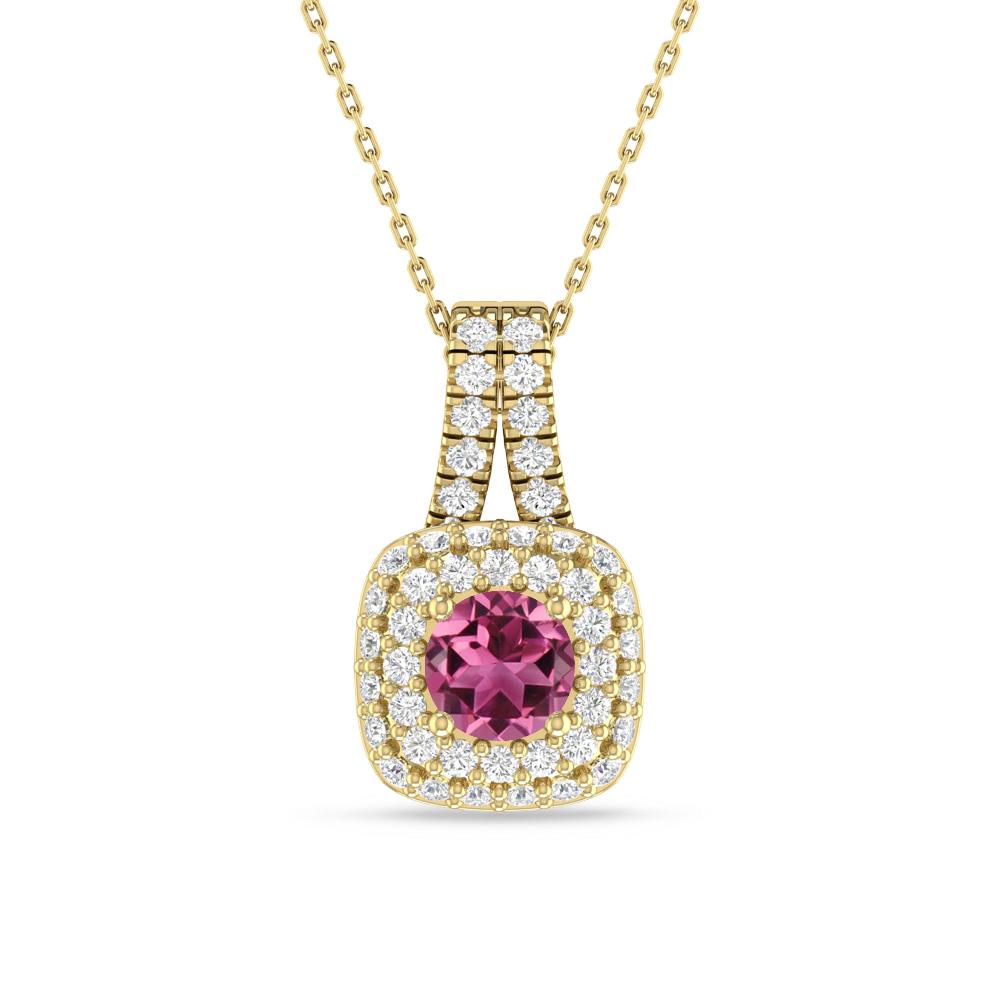 Yellow Gold - Pink Tourmaline