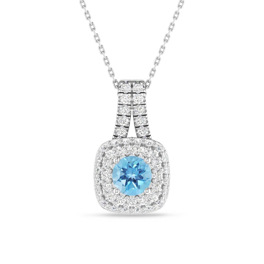 White Gold - Blue Topaz