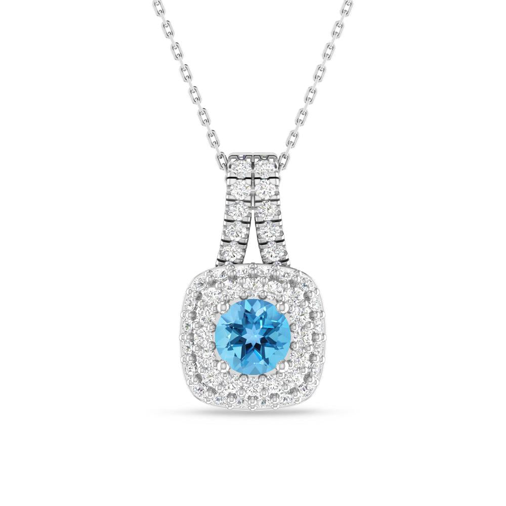 White Gold - Blue Topaz