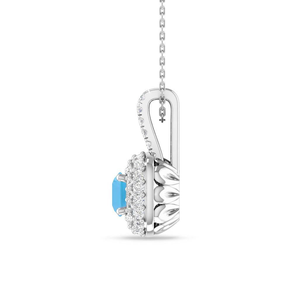 White Gold - Blue Topaz