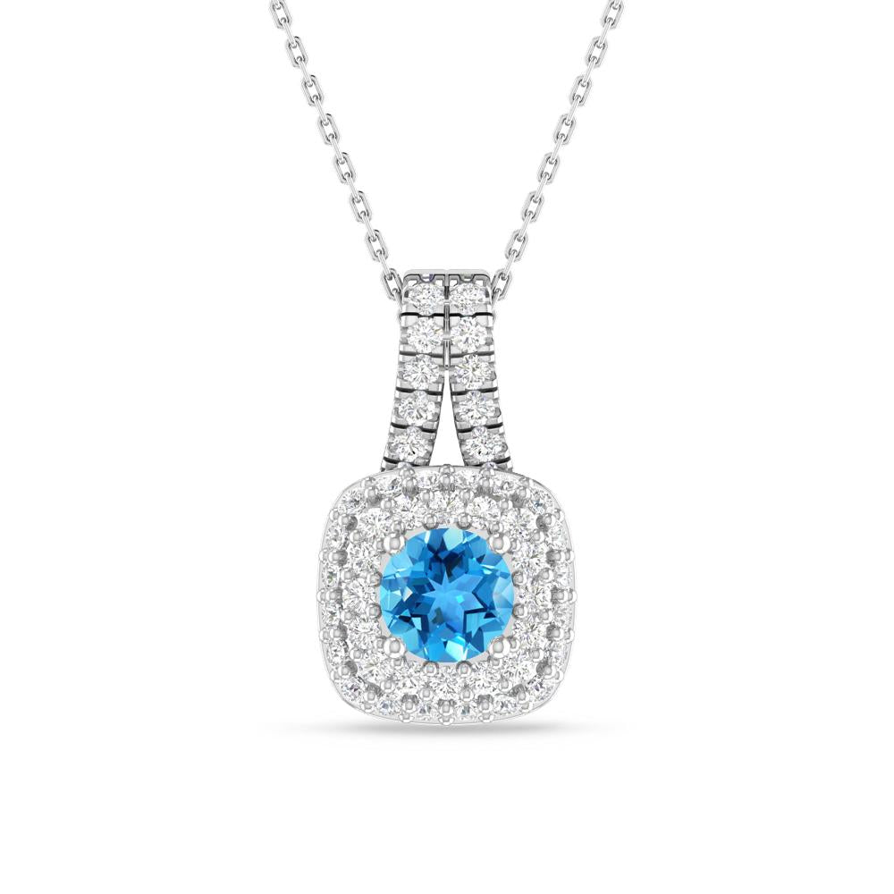 White Gold - Blue Topaz