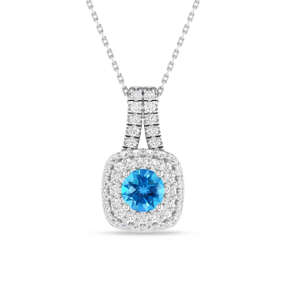 White Gold - Blue Topaz