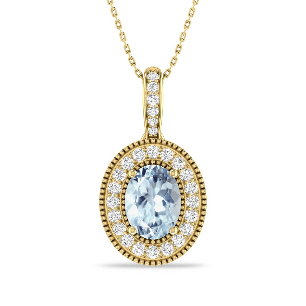 Yellow Gold - Aquamarine