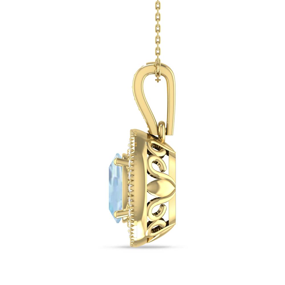 Yellow Gold - Aquamarine