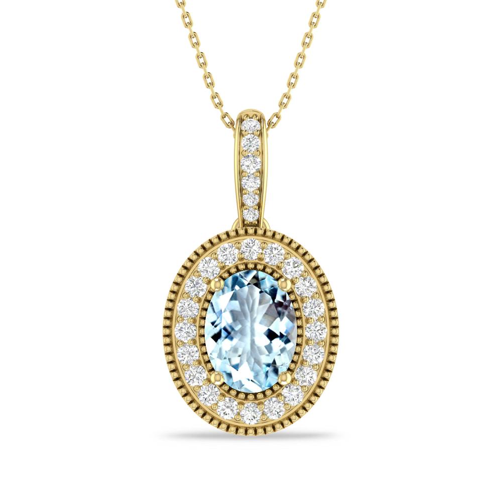 Yellow Gold - Aquamarine