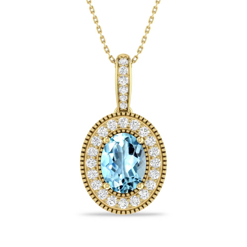 Yellow Gold - Aquamarine
