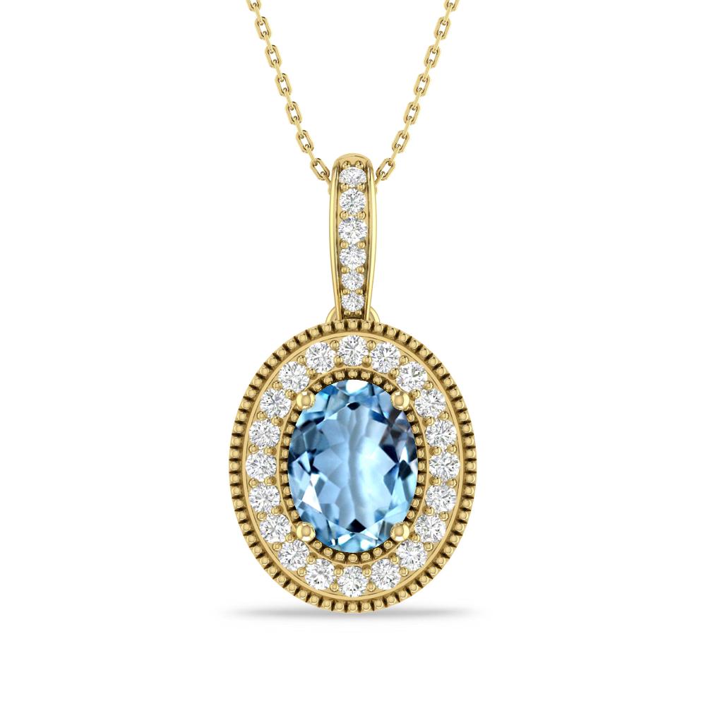Yellow Gold - Aquamarine