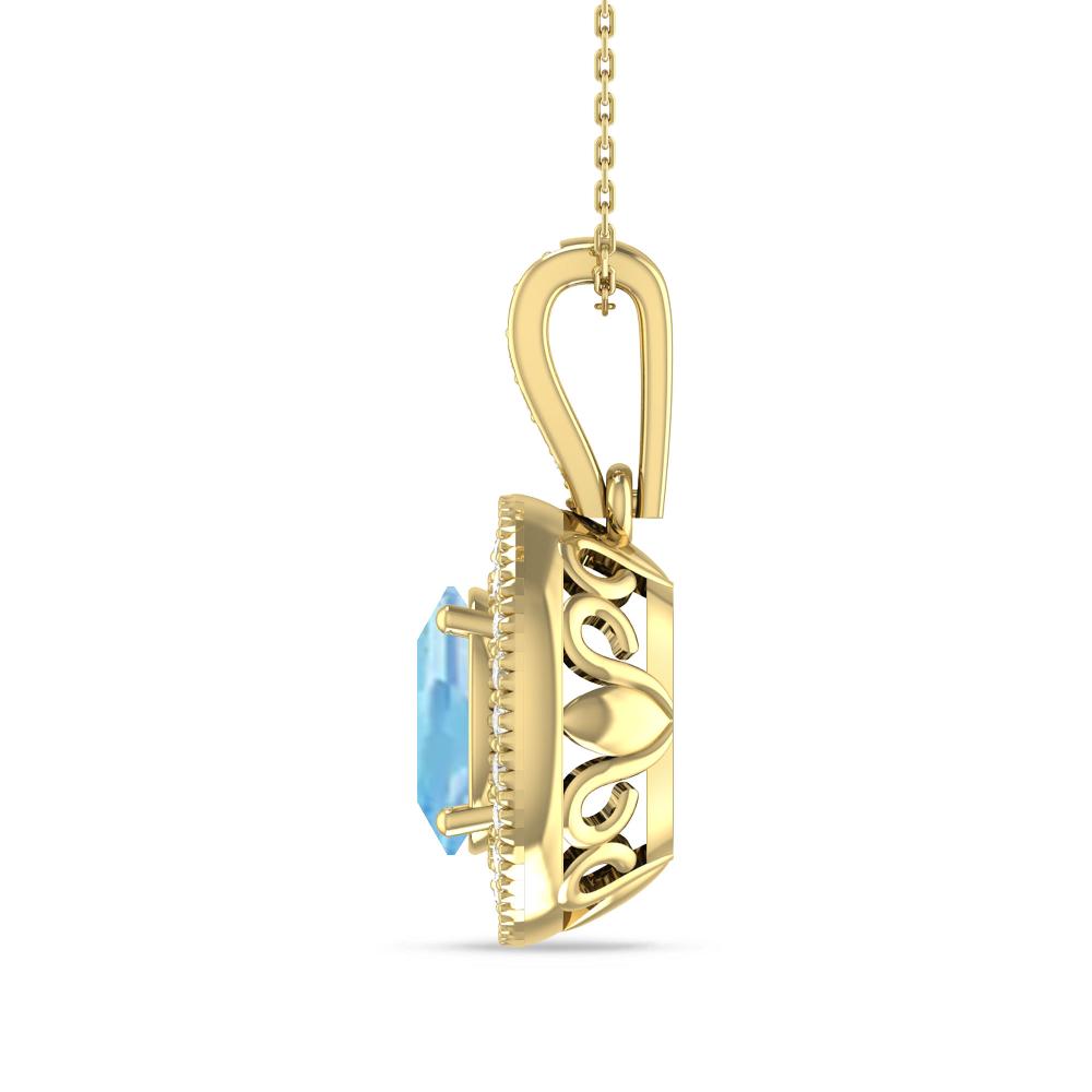 Yellow Gold - Aquamarine