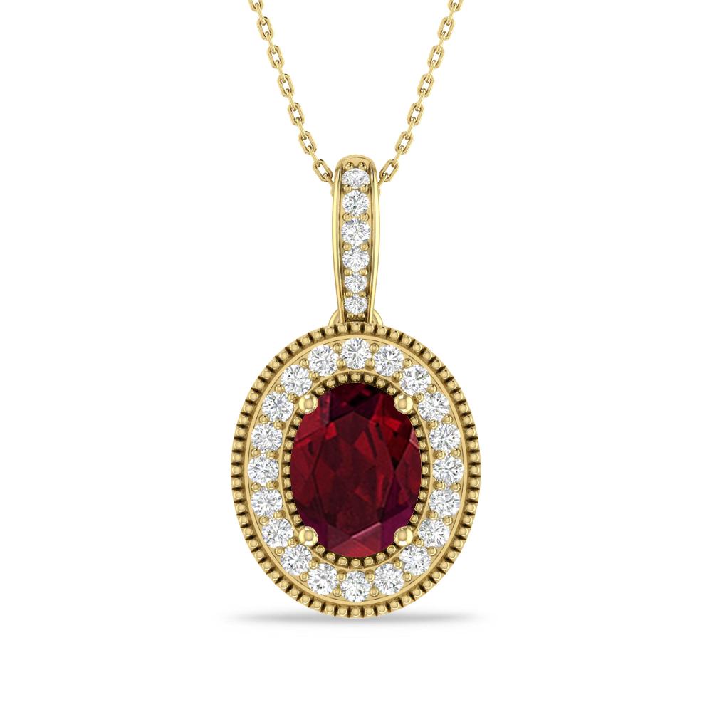 Yellow Gold - Garnet