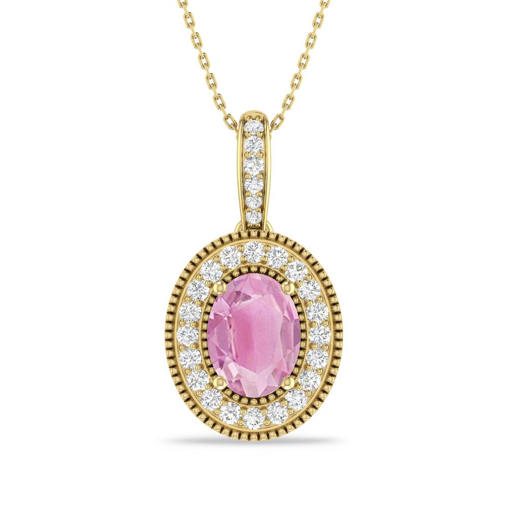 Yellow Gold - Pink Tourmaline