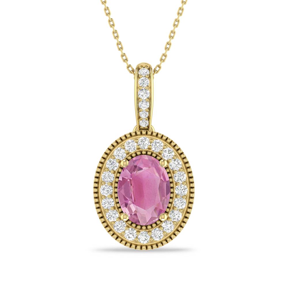 Yellow Gold - Pink Tourmaline