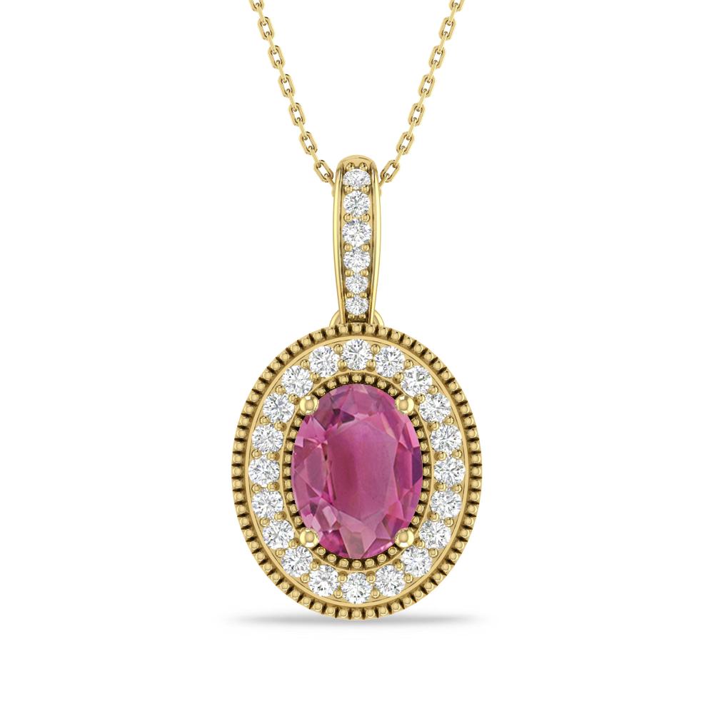 Yellow Gold - Pink Tourmaline