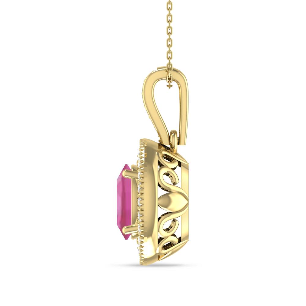 Yellow Gold - Pink Tourmaline