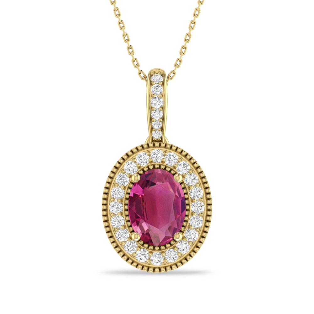 Yellow Gold - Pink Tourmaline