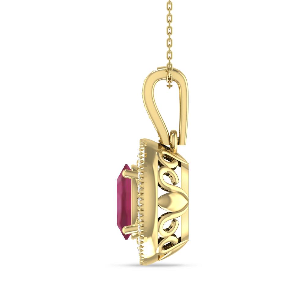 Yellow Gold - Pink Tourmaline
