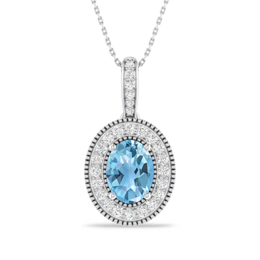 White Gold - Blue Topaz