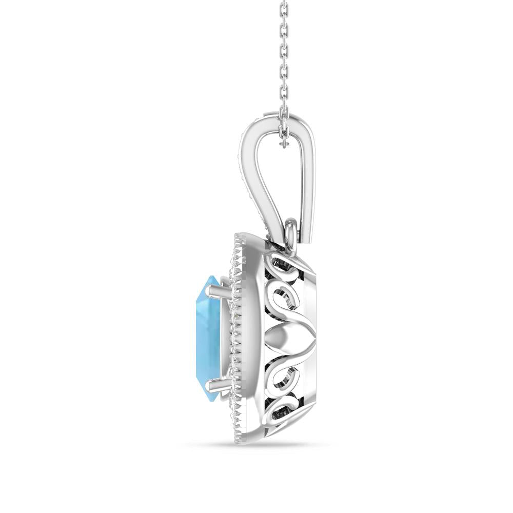 White Gold - Blue Topaz