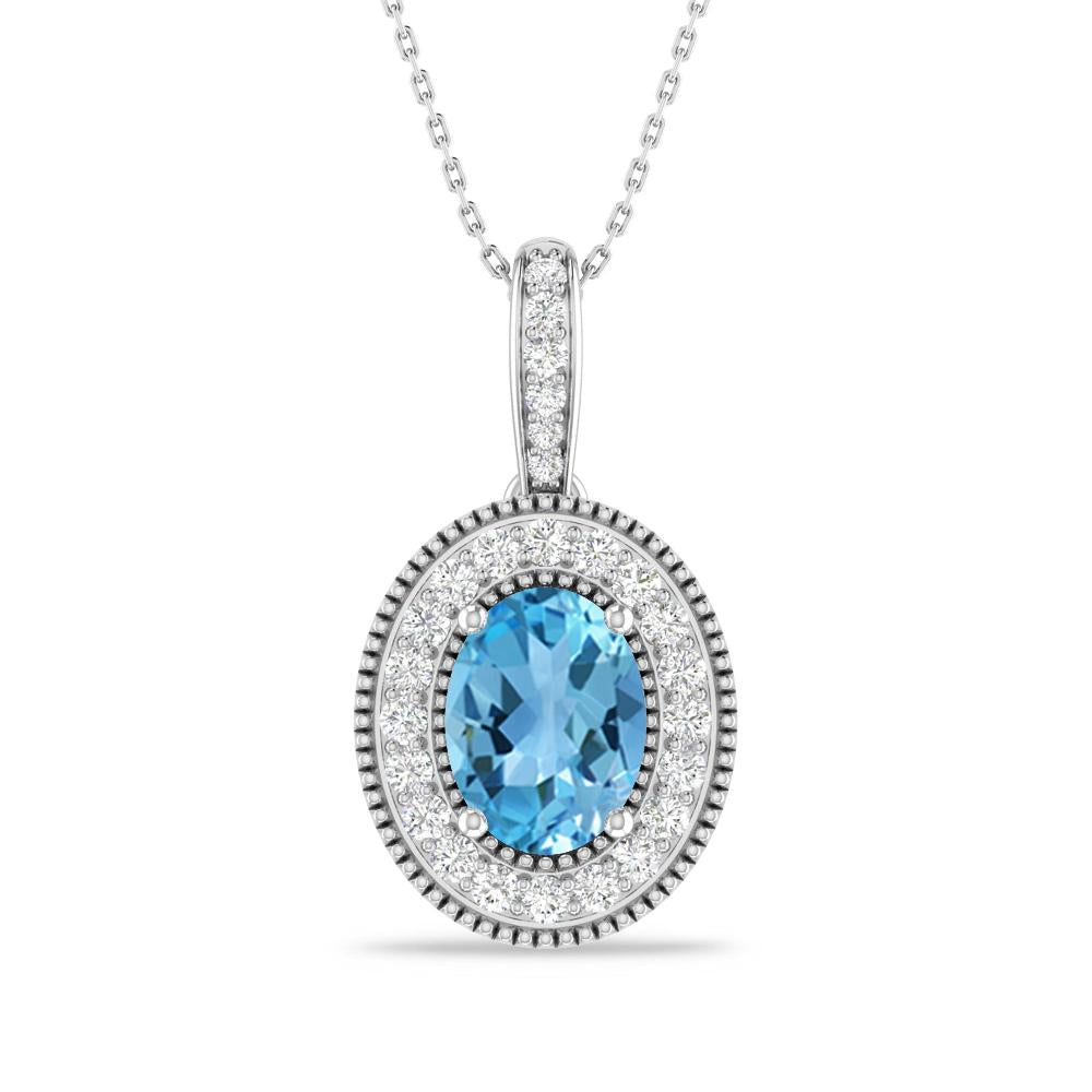 White Gold - Blue Topaz