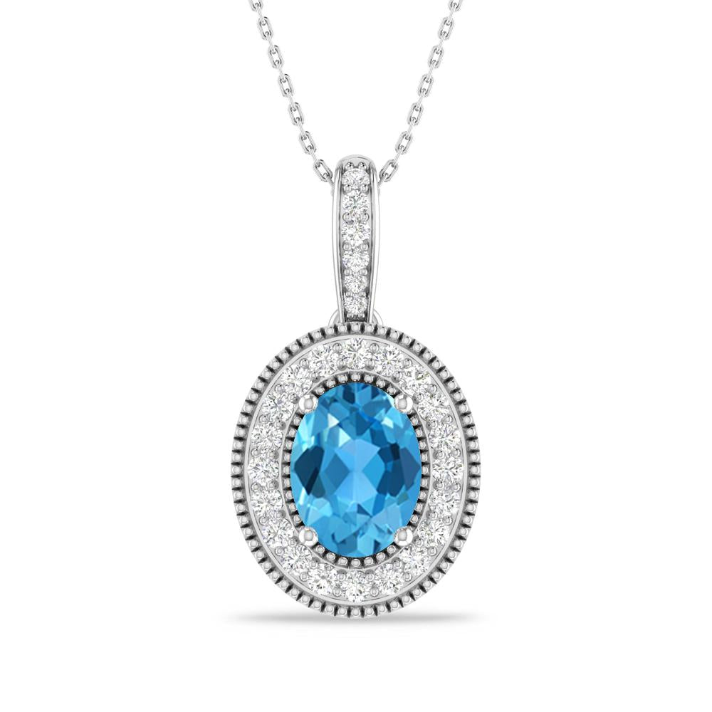 White Gold - Blue Topaz