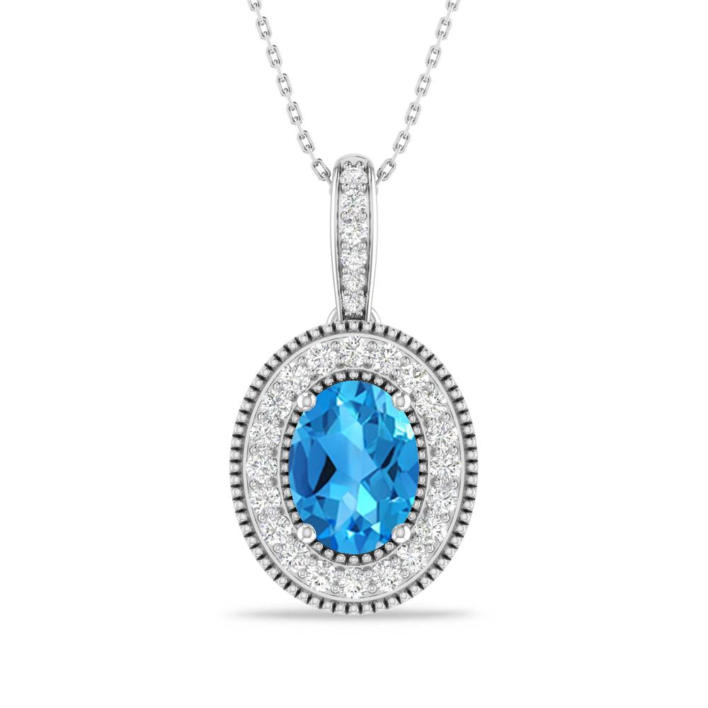 White Gold - Blue Topaz