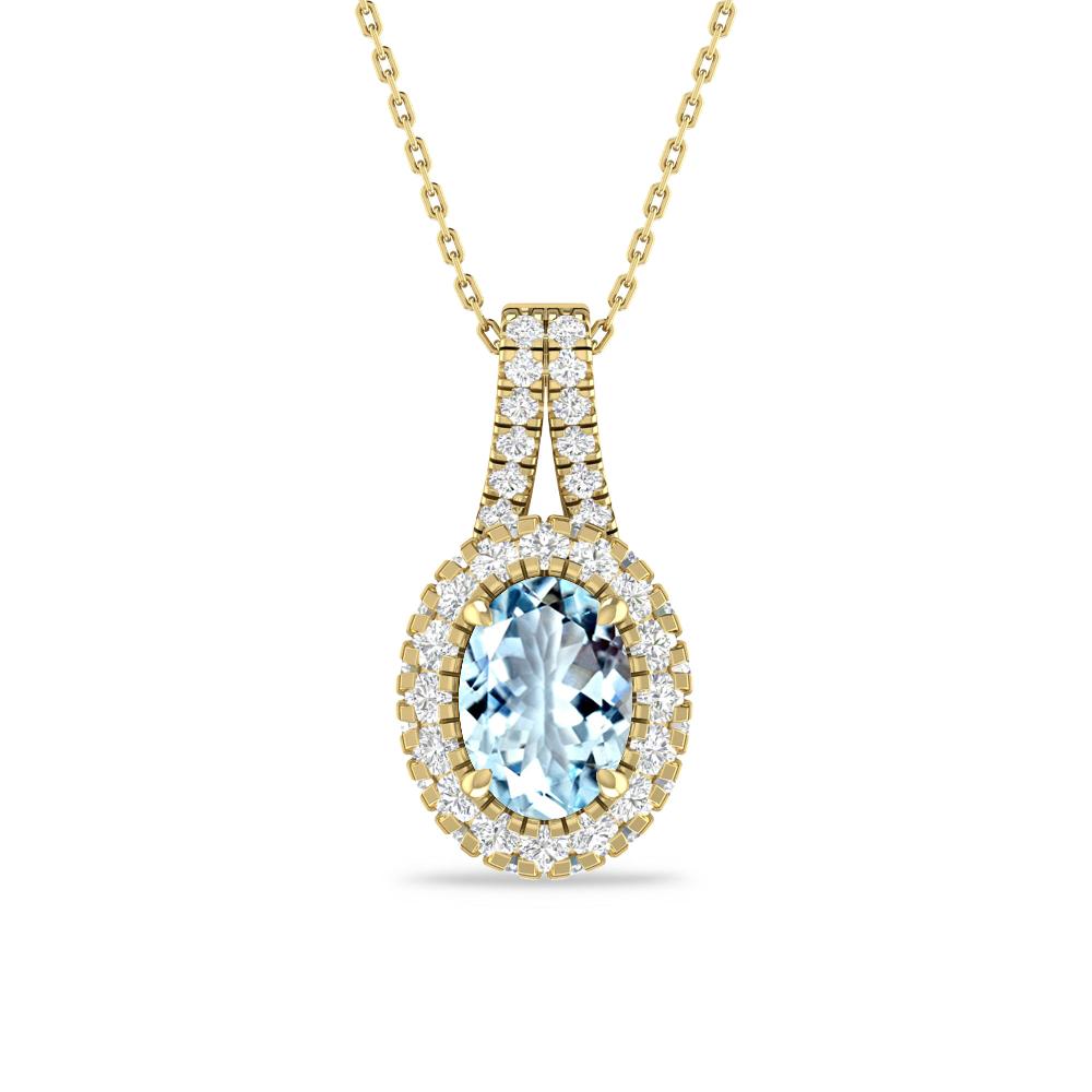 Yellow Gold - Aquamarine