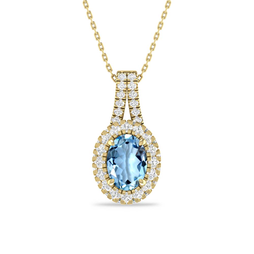 Yellow Gold - Aquamarine