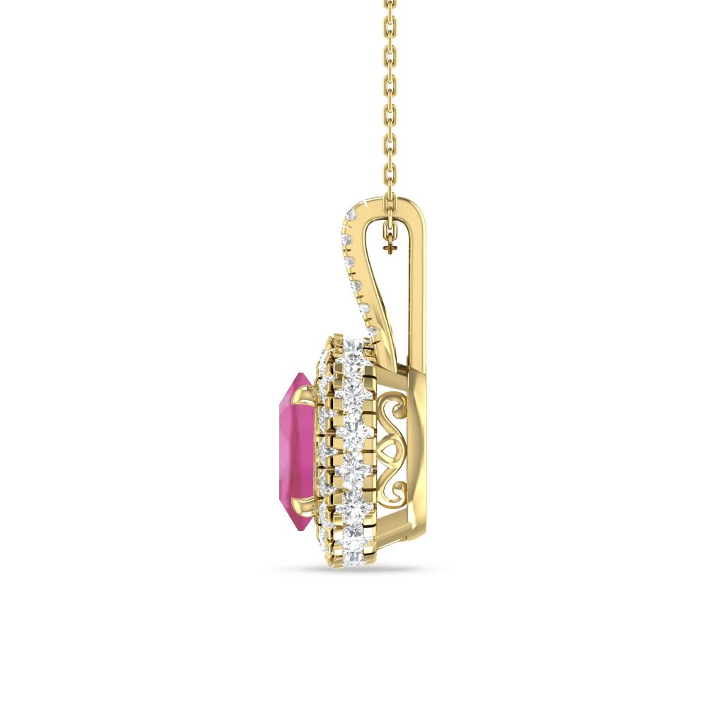 Yellow Gold - Pink Tourmaline