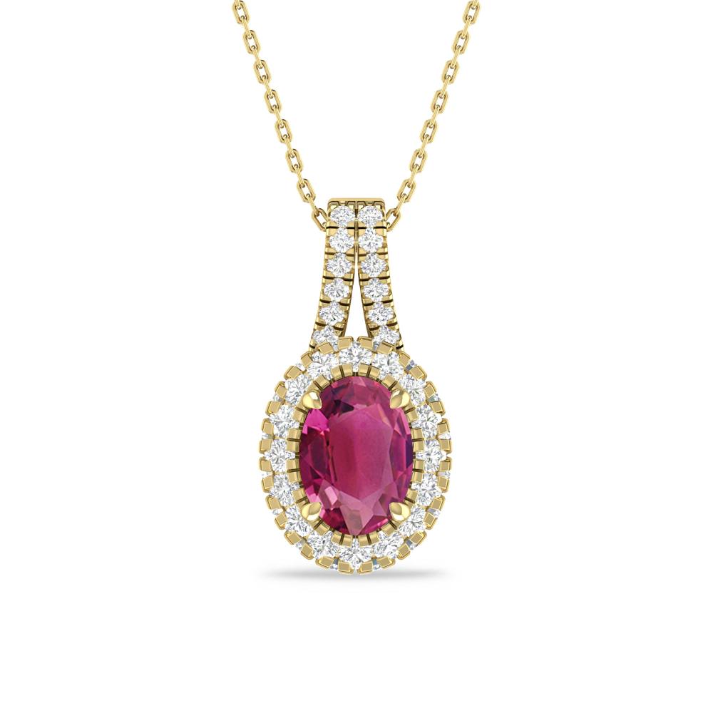 Yellow Gold - Pink Tourmaline