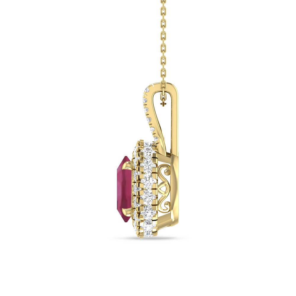 Yellow Gold - Pink Tourmaline