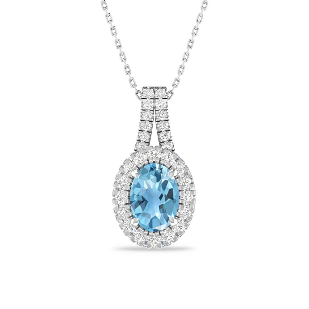 White Gold - Blue Topaz